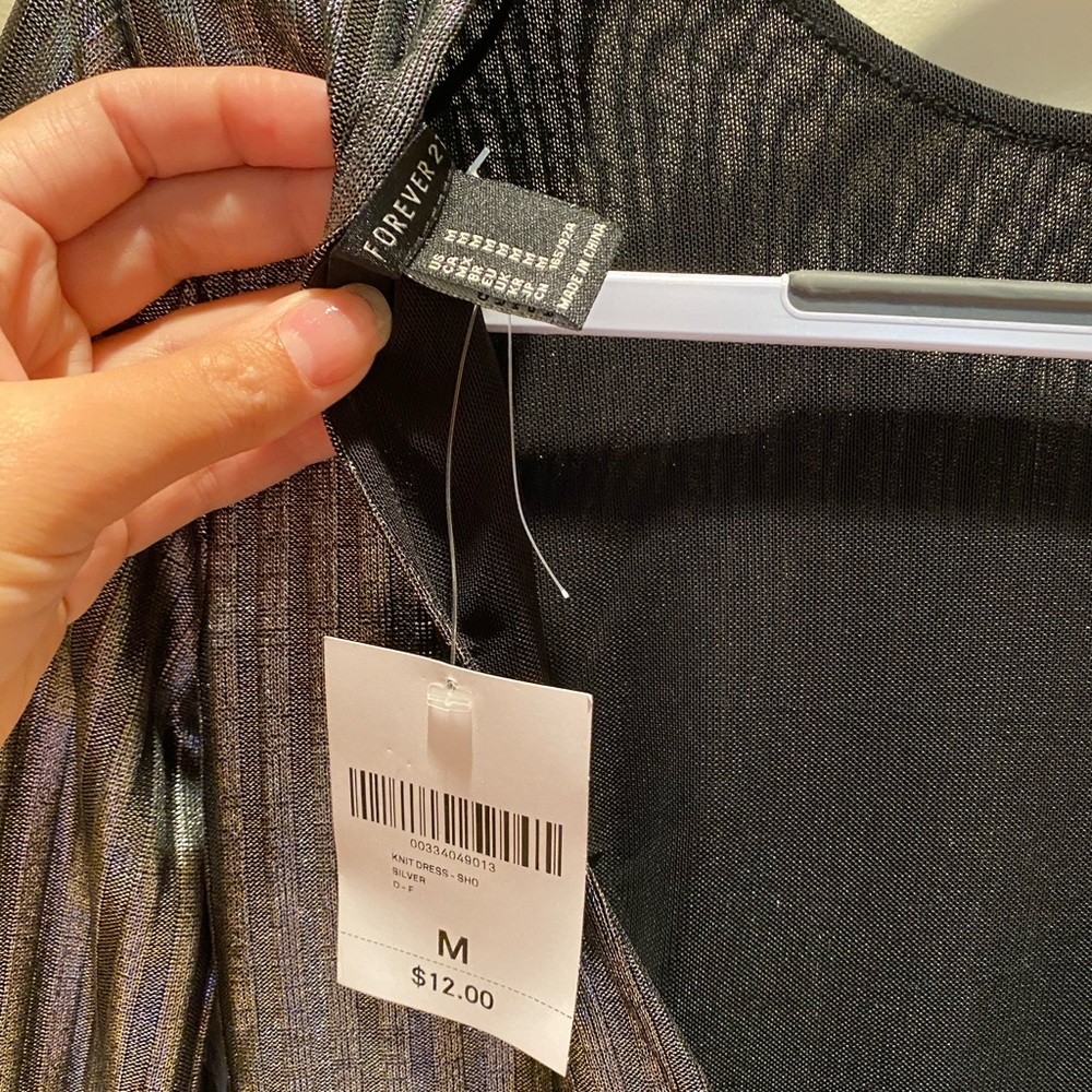 Metallic Scoop Back Dress